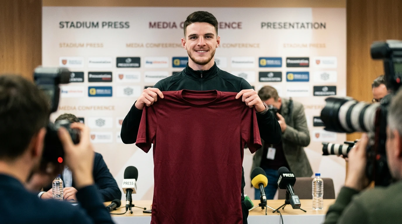Jugador de fútbol posando con una camiseta nueva durante la presentación en un club japonés